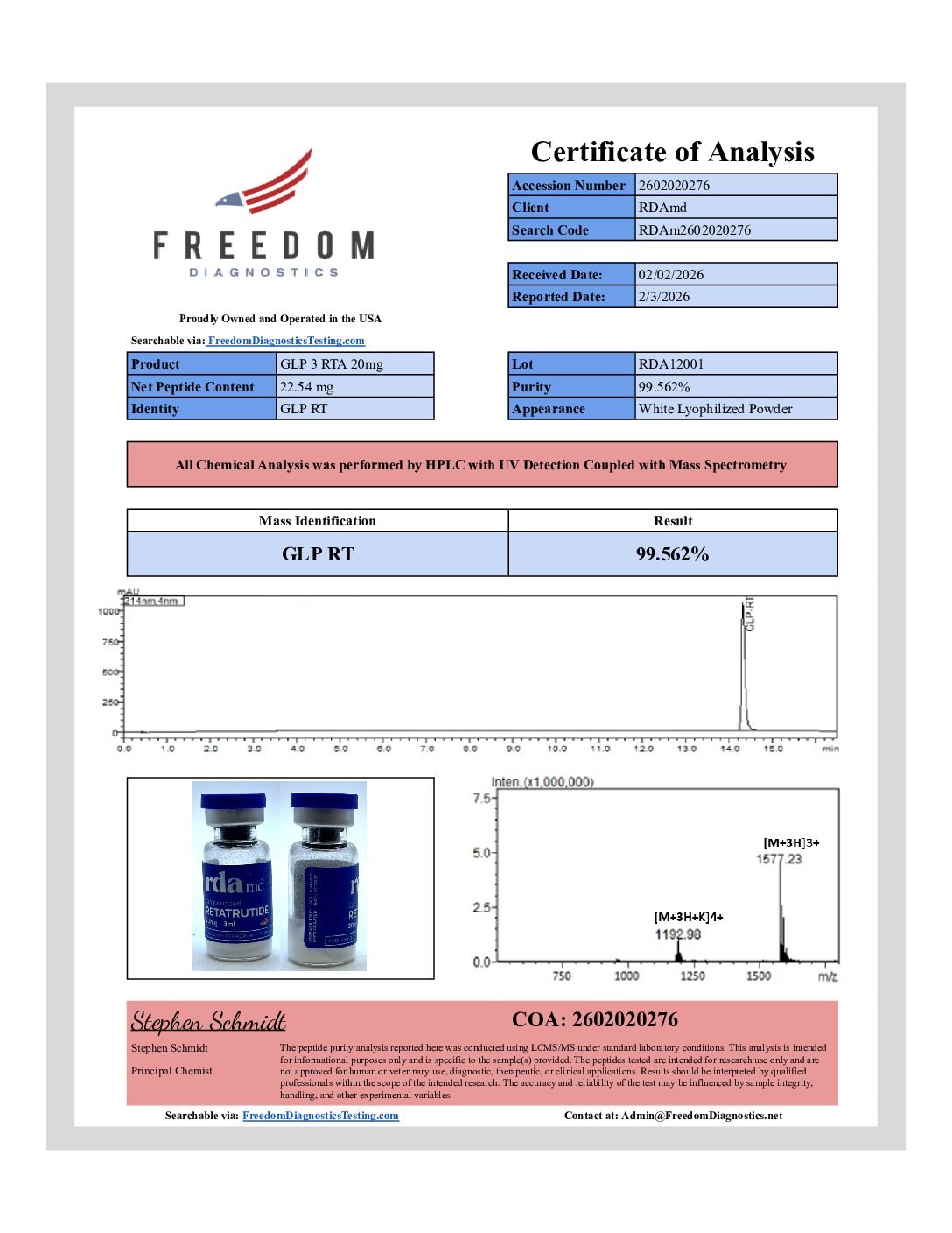 RDAmd GLP3 R Bundle : 3 20mg & 1 Bac - Image 2