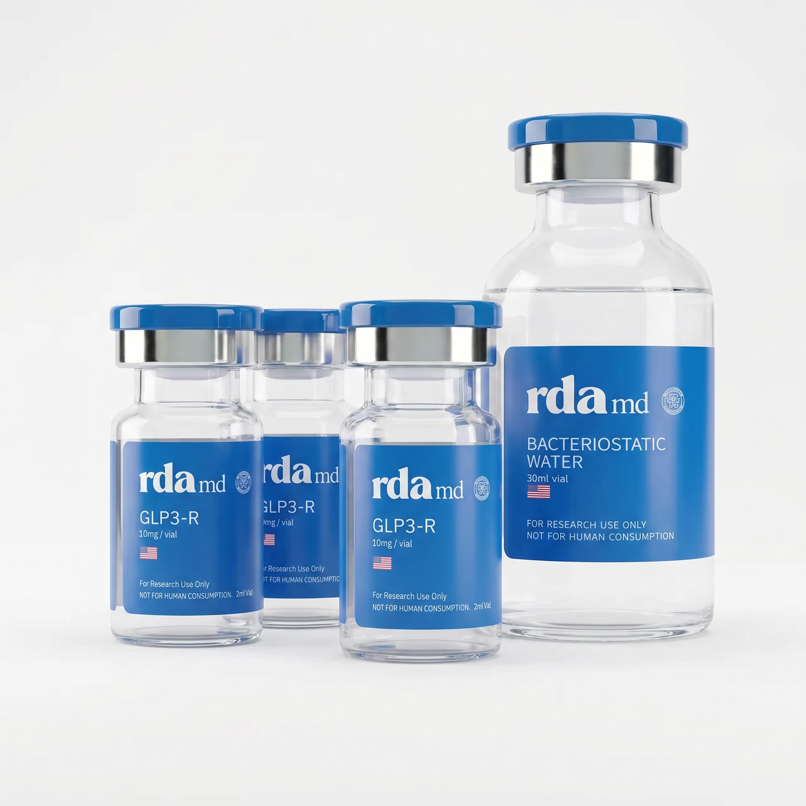RDAmd GLP3 R Bundle : 3 10mg & 1 Bac